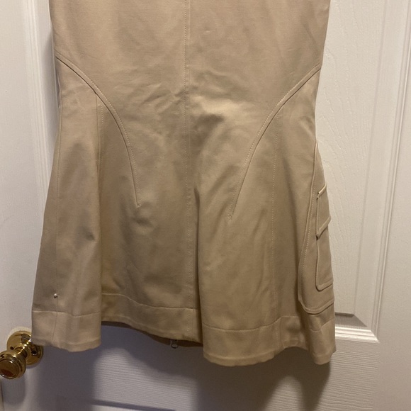 NWT Pearl by Lela Rose Navy khaki Long Vest jacket double zipper vest size 0 - Picture 5 of 9